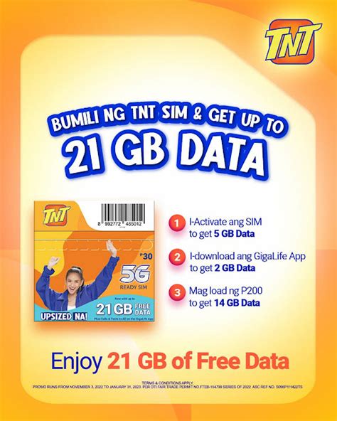 how to get 21 gb free data in tnt|TNT SIM with Free 21GB Data Digital Ad Q4 2022 .
